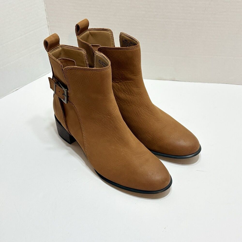 Vionic Women's Perry Sienna Waterproof Boots Toffee 7.5 Western Cowgirl